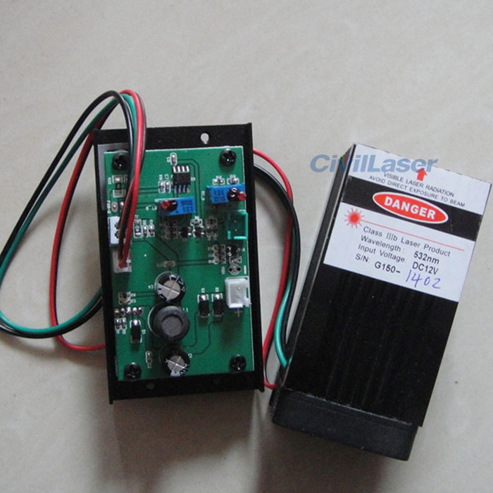 532nm 50mw-150mw TTL Modulation 녹색 레이저 모듈 Dot - Click Image to Close